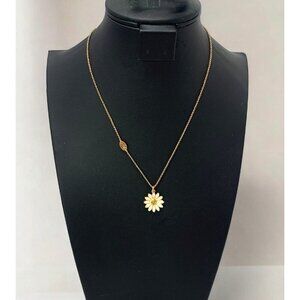 Juicy Couture Daisy Pendant Necklace With Adjustable Chain Cream/Gold